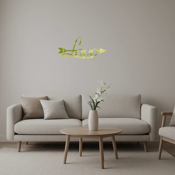 Retro Tarzda Sevgiliye Özel  Altın Aynalı Tablo ürün görseli