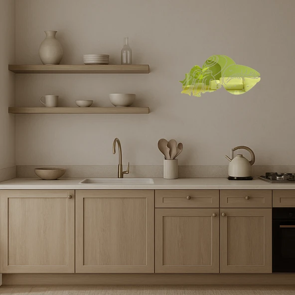 Estetik Deniz Kabukları  Dekor Altın Aynalı Tablosu - Resim 3