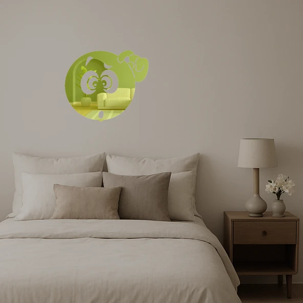 Şaşkın Emoji Altın Aynalı Tablo - Resim 2