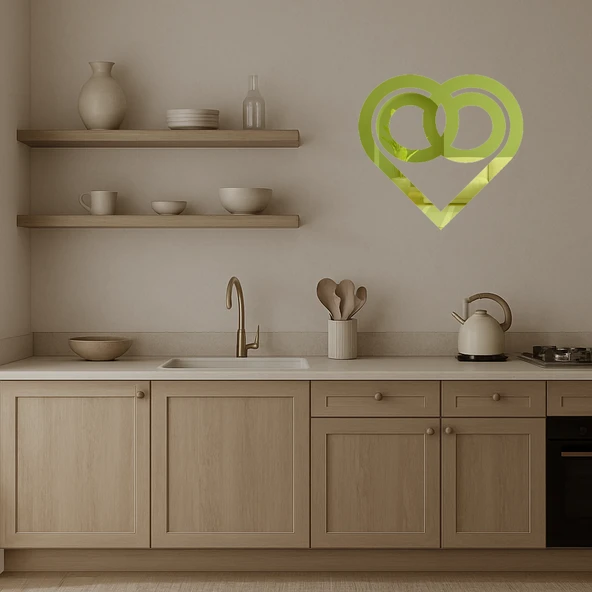 Aşk ve Doğa Temalı  Duvar Altın Aynalı Tablosu - Resim 3