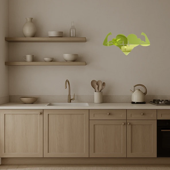 Güçlü Kalp Dekoratif Altın Aynalı Tablo - 3