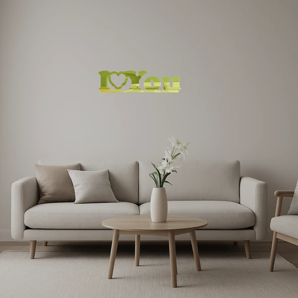 Sevgi Dolu Kalpler Dekoratif Altın Aynalı Tablo ürün görseli