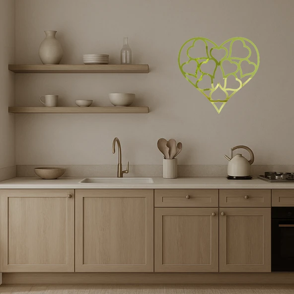 Romantik Sevgi Dolu  Altın Aynalı Tablo - Resim 3