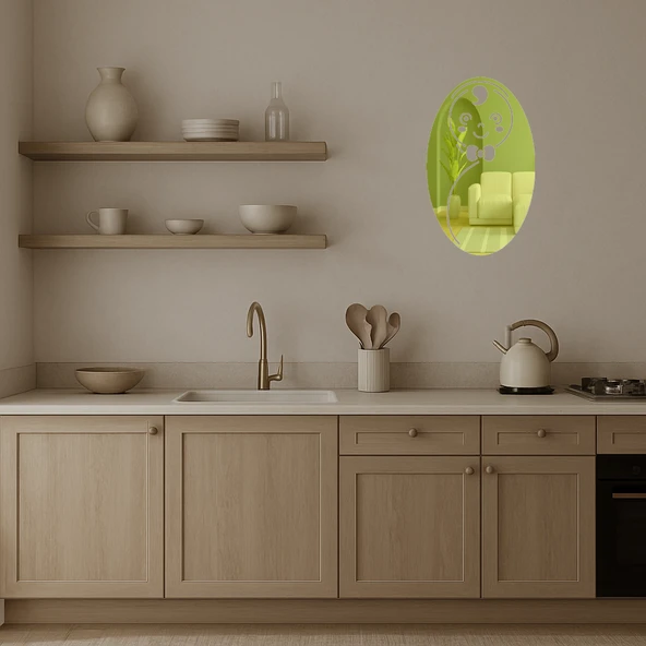 Mutlu Bebek İç Mekan Dekoratif Altın Aynalı Tablo - Resim 2