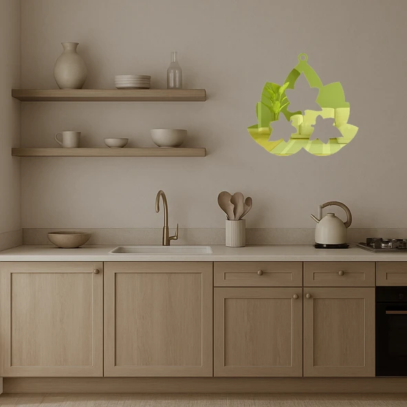 Floral Motifli  Dekoratif İç Mekan Altın Aynalı Tablosu - Resim 3