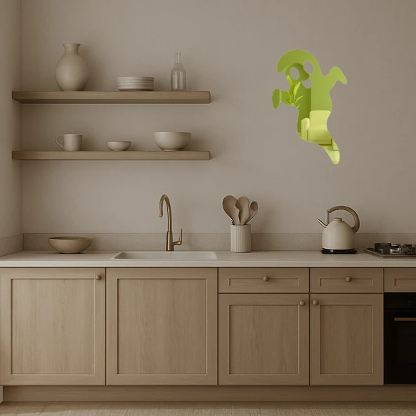 Eğlenceli Hayalet Figürlü  Duvar Altın Aynalı Tablosu - Resim 4