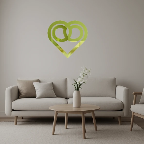 Aşk ve Doğa Temalı  Duvar Altın Aynalı Tablosu ürün görseli