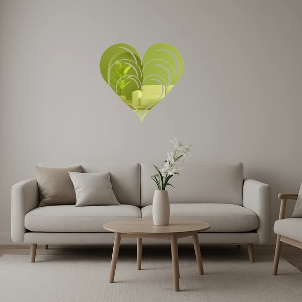 Zarif Kalpler Desenli İç Mekan Altın Aynalı Tablo ürün görseli