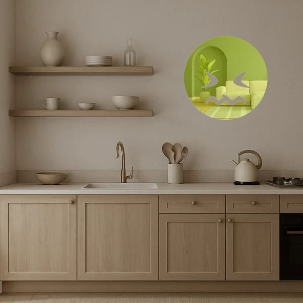 Şaşkın Yüz İfadeli Dekoratif Tabela - Resim 3