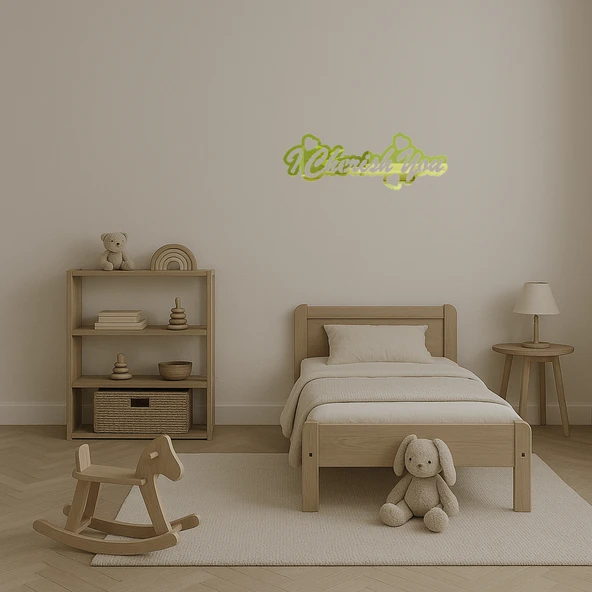 I Cherish You Romantik Dekor Altın Aynalı Tablosu - Resim 3