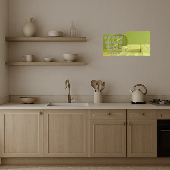 Abstrakt Tasarımlı  Duvar Sanatı - Resim 3