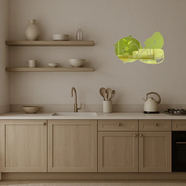 Oyun Zamanı Bebek İç Mekan Dekoratif Altın Aynalı Tablo - Resim 4