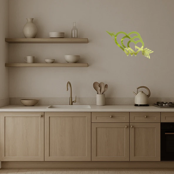 Romantik Kalp Tasarımlı Altın Aynalı Tablo - Resim 3