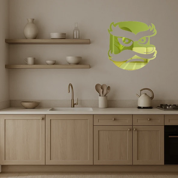 Goblin Emoji Altın Aynalı Tablosu - Resim 3