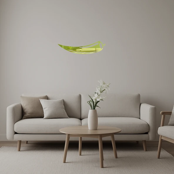 Kırmızı Biber  Dekoratif Altın Aynalı Tablo ürün görseli