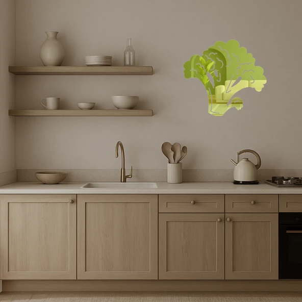 Modern Patlıcan Dekoratif Altın Aynalı Tablo - Resim 3