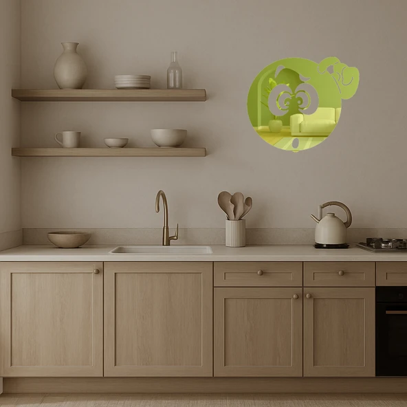 Şaşkın Emoji Altın Aynalı Tablo - Resim 3