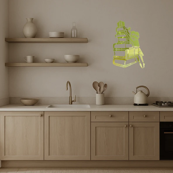 Öğrenci ve Kitaplar Temalı  Dekor Altın Aynalı Tablo - Resim 3