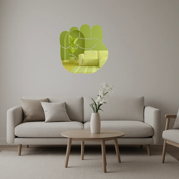 Yükselen Yumruk Motivasyonel Duvar Altın Aynalı Tablosu ürün görseli