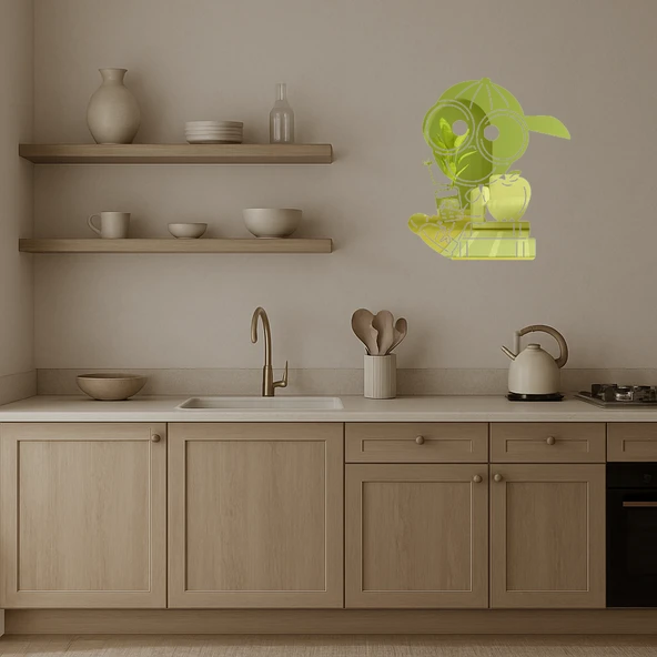 Çocuk ve Kitaplar Temalı Dekoratif  Altın Aynalı Tablo - Resim 3