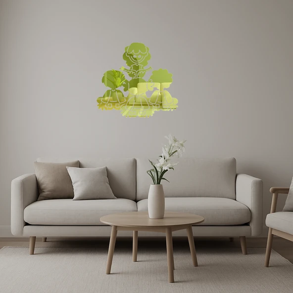 Öğretmen ve Öğrenciler Dekoratif Altın Aynalı Tablo ürün görseli