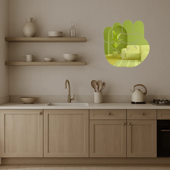 Yükselen Yumruk Motivasyonel Duvar Altın Aynalı Tablosu - Resim 3