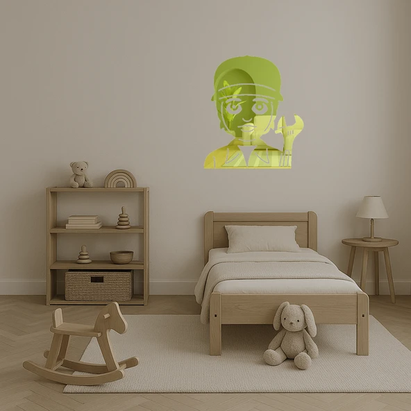 Mekanik Kadın Dekoratif Altın Aynalı Tablo - Resim 4