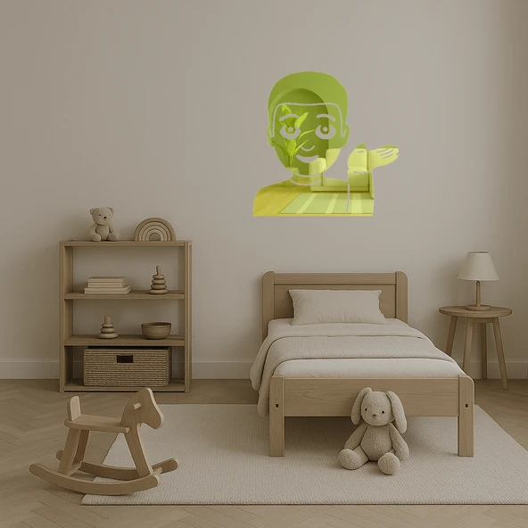 Nasıl Yardımcı Olabilirim Adam  Altın Aynalı Tablo - Resim 4