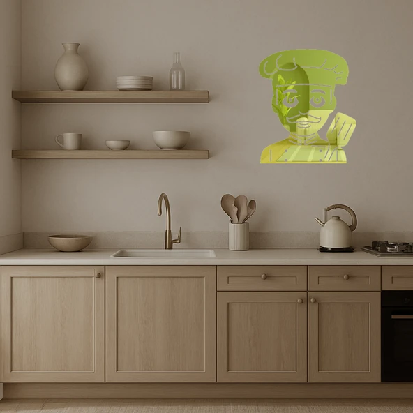 Horoz Adam İç Mekan Dekoratif Altın Aynalı Tablo - Resim 2