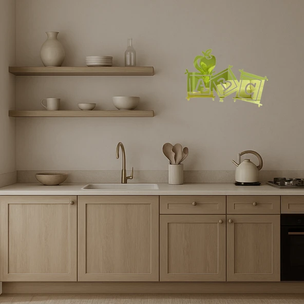 ABC Harfleri Dekoratif Altın Aynalı Tablo - Resim 3