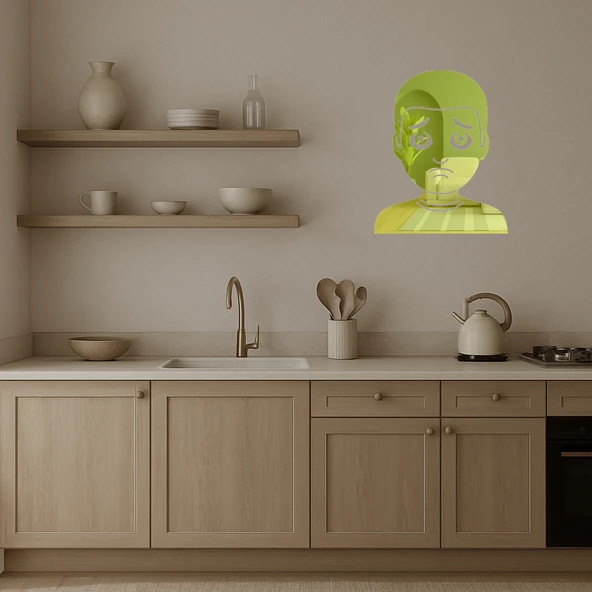 Somurtkan Adam Dekoratif Altın Aynalı Tablo - Resim 2