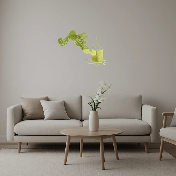 Çekiçli Mario Altın Aynalı Tablosu ürün görseli