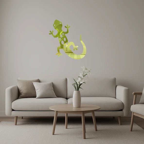 Kertenkele Figürü  Altın Aynalı Tablo ürün görseli