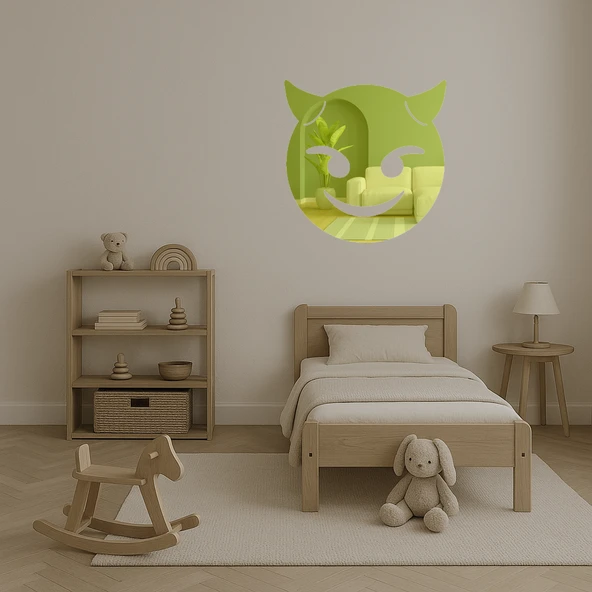 Şeytan Tüyü Gülüş Dekoratif Altın Aynalı Tablo -  3mm - Resim 4