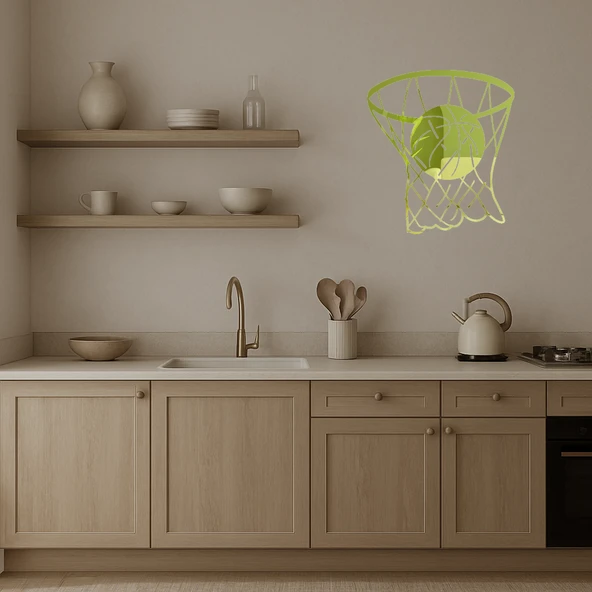 Potadaki Basketbol  Duvar Altın Aynalı Tablosu - Resim 4