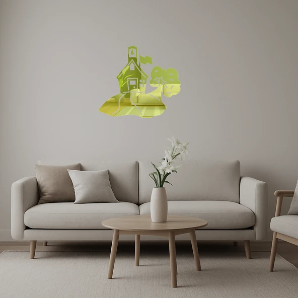 Modern Ev Yapı Dekoratif Altın Aynalı Tablo ürün görseli