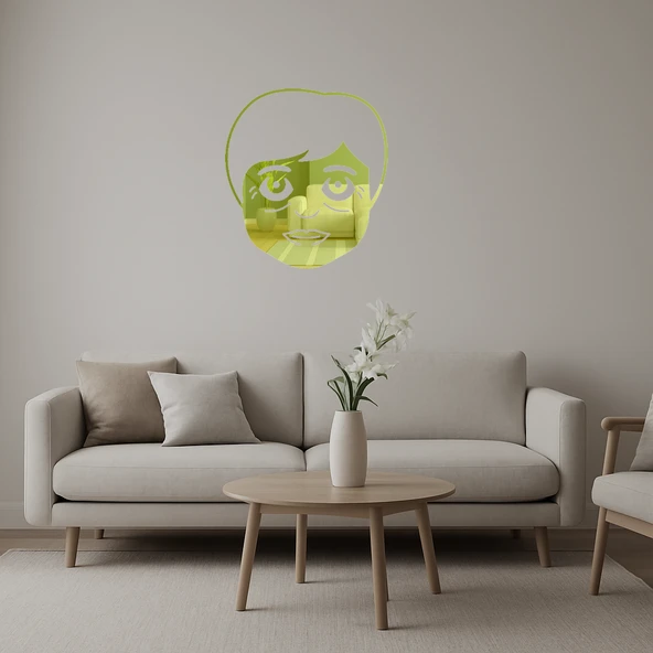 Vintage Yaşlı Kadın Emoji  Duvar Süsü ürün görseli