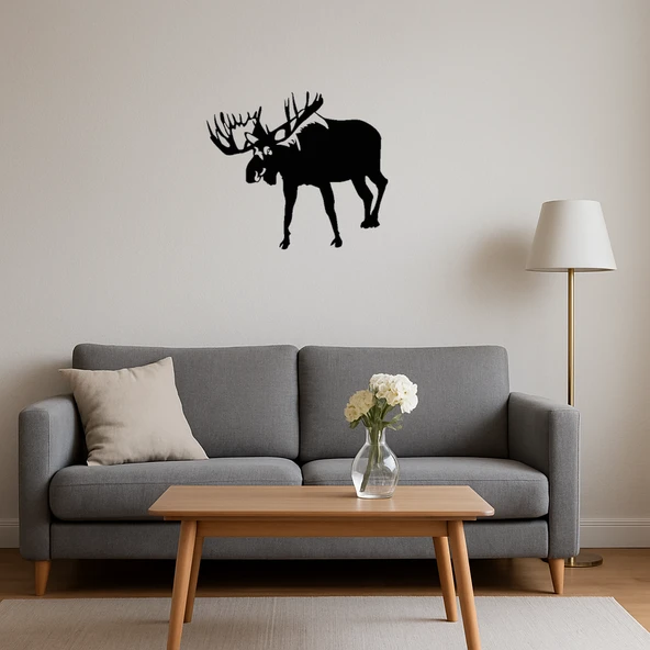 Modern Geyik Silueti Tablo - Resim 4