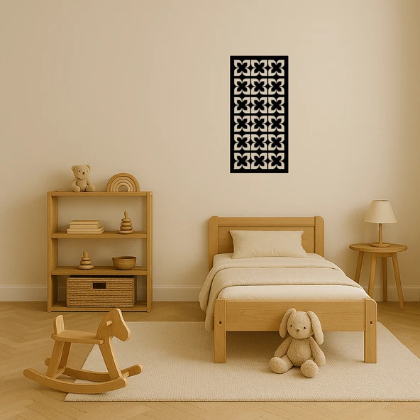 Soyut Çiçek Desenli MDF Dekoratif Tablo - Resim 2