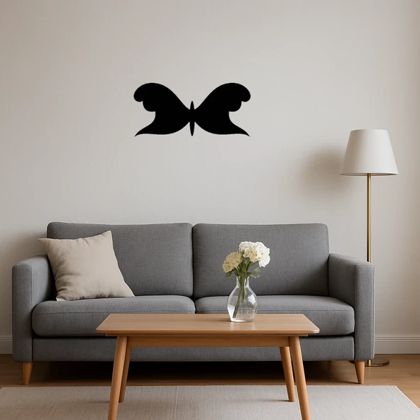 Çarpıcı Kelebek Desenli MDF Dekoratif Tablo - Resim 3