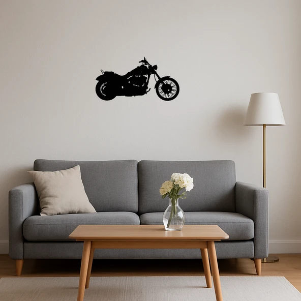 Klasik Motor Temalı MDF Duvar Sanatı - Resim 4