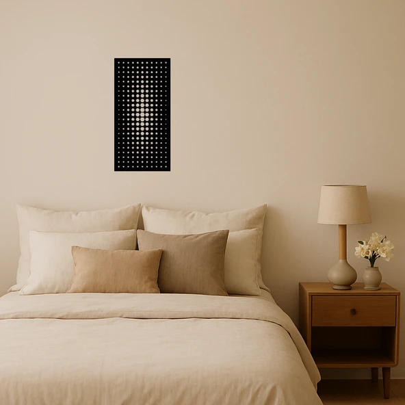 Geometrik Çiçek Motifli MDF Dekoratif Tablo ürün görseli