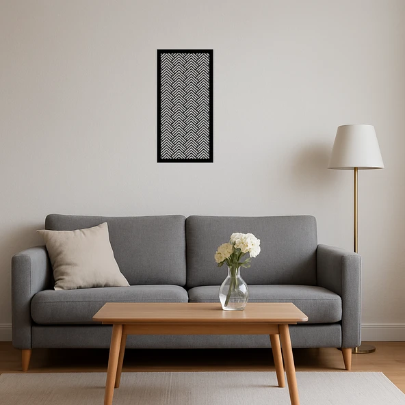 Minimalist Çizgisel MDF Dekoratif Tablo - Resim 4