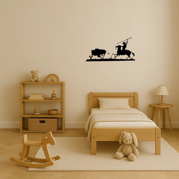 Boğa Avı Sahnesi Dekoratif Tablo - Resim 3