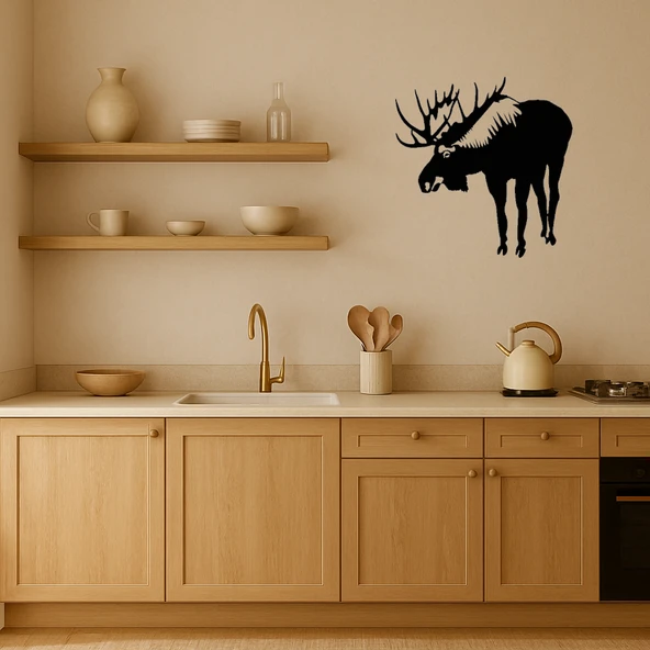 Geyik ve Geyik Dekoratif Tablo - Doğal Zarafet - Resim 3