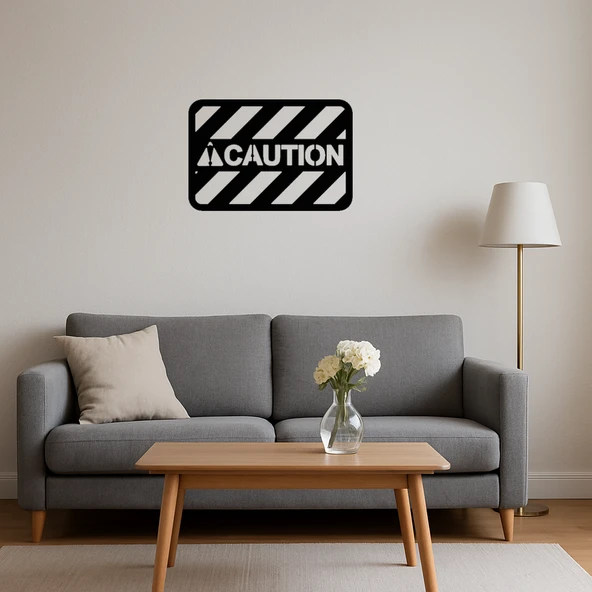 Caution Dikdörtgen Uyarı Tabelası - Resim 3