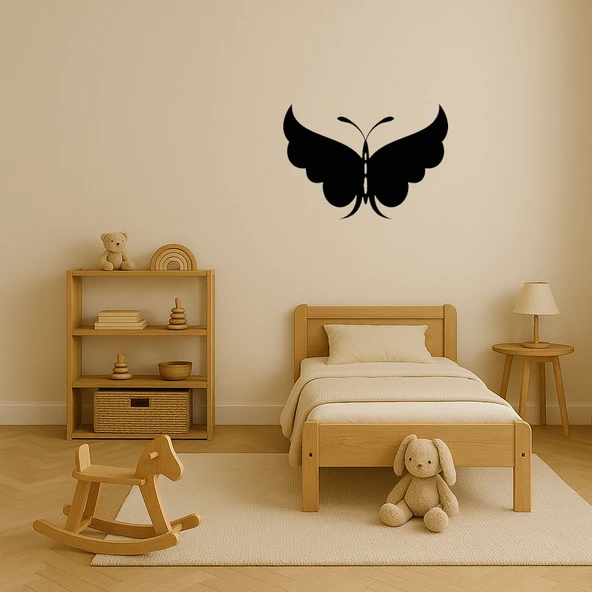 Çiçek ve Kelebek Temalı MDF Sanat Tablosu ürün görseli