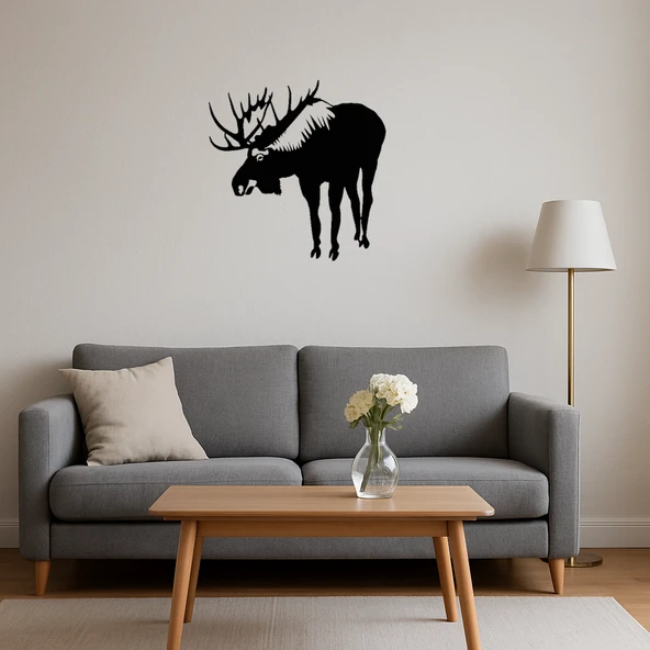 Geyik ve Geyik Dekoratif Tablo - Doğal Zarafet - Resim 4