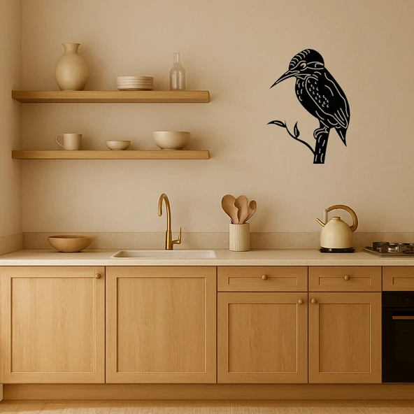 Renkli Yalıçapkını MDF Dekoratif Tablo - Resim 2