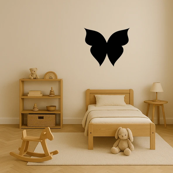 Zarif Kelebek Desenli MDF Dekoratif Duvar Tablosu - Resim 3